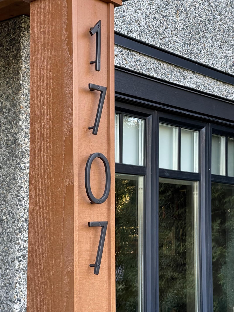 NACH Floating House Numbers, 6 inch Aluminum Black House Numbers for Outside - Number 7, Door Numbers with Mounting Hardware - Image 5